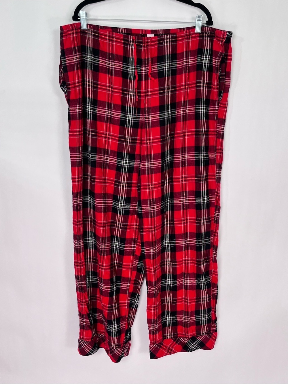 Women’s Victoria’s Secret Red Black Plaid Sleep Pants Pajamas PJ Sz XL
